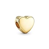 Pandora Moments Dije grabable con diseño de corazón chapado en oro de 14 quilates