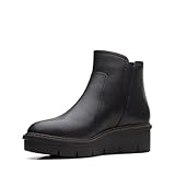 Clarks Cremallera Airabell, Chelsea Barco Mujer, Black Smooth, 39 EU
