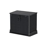 Duramax - Arcón cubre cubos de exterior - 850 L - PVC - color gris antracita