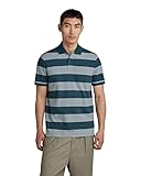 G-Star RAW Wide Stripe Poloshirt, Polos para Hombre, Multicolor (nitro/ash blue stripe D21647-D139-D194), XL