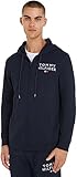 Tommy Hilfiger Sudadera para Hombre Hoodie con Cremallera, Azul (Desert Sky), S