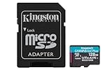 Kingston Canvas Go! Plus microSD Tarjeta de Memoria Categoria 10, UHS-I 128GB microSDXC 170R A2 U3 V30 Card con ADP