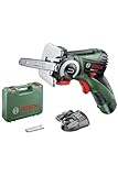 Bosch Home and Garden EasyCut 12, Sierra a Batería con Tecnología NanoBlade, 12V, Hoja de Sierra, 1 Batería 12V 2.0Ah, Cargador y Maletín, Color Negro, Verde y Rojo