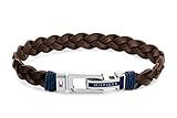 Tommy Hilfiger Jewelry Pulsera para Hombre de Piel Marrón - 2790309