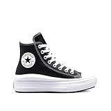 CONVERSE Chuck Taylor All Star Move Platform FOUNDATIONAL Leather, Sneaker Mujer, Black White White, 38 EU