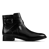 Clarks Hamble Buckle, Botas clásicas Mujer, Piel Negra, 37.5 EU