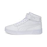 PUMA Women Carina 2.0 Mid Zapatillas, Puma White Puma White Puma Silver, 39 EU