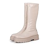 Botas Altas Blanca con Suela con Volumen para Mujer ALBIG