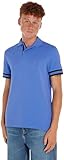 Tommy Hilfiger Polo de Manga Corta para Hombre Slim Fit, Azul (Blue Spell), XXL