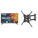 Hisense 32A4K HD VIDAA Smart TV, 32 Pulgadas Televisor, con Modo Juego, Deportes IA & GRIFEMA GB1004 Soporte de TV Pared para TV 26-55%22, Girar, Inclinar