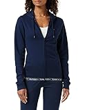 Tommy Hilfiger Sudadera para Mujer Hoodie con Cremallera, Azul (Navy Blazer), L