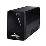 Tecnoware SAI ERA PLUS 750 - Sistemas de Alimentación Ininterrumpida - 2 salidas Schuko - Autonomía: 10 min/PC o 40 min/Módem Router - Potencia 750 VA, Negro