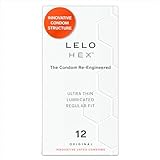 LELO HEX Original Condones Ultrafinos con Mayor Resistencia, Preservativos para Hombre, 54 mm de Diámetro (12)