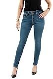 Levi's 711 Double Button, Jeans Skinny Fit para Mujer, Azul (Blue Wave Mid), 24W / 28L