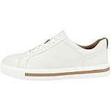 Clarks Un Maui Lace, Zapatillas de Gimnasia Mujer, White Leather, 42 EU