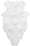 Simple Joys by Carter's Side-Snap Short-Sleeve Shirt Body, Blanco, 12 Meses (Pack de 8) Unisex bebé
