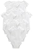 Simple Joys by Carter's Side-Snap Short-Sleeve Shirt Body, Blanco, 12 Meses (Pack de 8) Unisex bebé