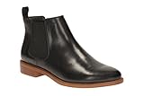 Clarks Taylor Shine, Botas Chelsea Mujer, Black Leather, 36 EU