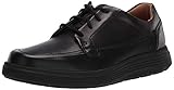 Clarks Un Abode Ease, Zapatos de Cordones Derby Hombre, Negro (Black Leather), 43 EU