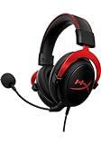 HyperX KHX-HSCP-RD Cloud II - Cascos de Gaming para PC/PS4/Mac, Negro/Rojo