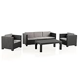 Conjunto muebles de jardín diva tropea grafito