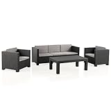 Conjunto muebles de jardín diva tropea grafito