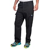 Goodyear Workwear GYPNT001 - Pantalones de trabajo de seguridad con múltiples bolsillos, clásicos, color negro/azul cobalto, talla 40/REG
