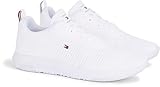 Tommy Hilfiger Hombre Sneaker Running Corporate Knit Rib Runner Zapatillas Deportivas, Blanco (White), 46 EU