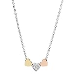 Fossil Necklace For Mujeres Vintage Motifs, 40.6 Cm Length, 5.1 Cm Extension Tri-Tone Stainless Steel Necklace, JF02856998