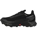 Salomon Alphacross 5 Gore-Tex Zapatillas Impermeables de Trail Running para Hombre, Agarre potente, Protección frente al agua y el clima, Comodidad duradera, Black, 43 1/3