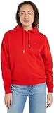 Tommy Hilfiger Sudadera Mujer Flag On Chest con Capucha, Rojo (Fierce Red), L