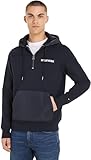 Tommy Hilfiger MONOTYPE Mix Media Half Zip MW0MW33653 Cremallera, Azul (Desert Sky), S para Hombre