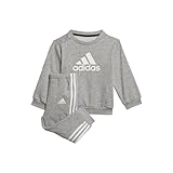 adidas Badge Of Sport French Terry Jogger, Chándal Unisex bebé, Medium Grey Heather / White, 6-9 Months