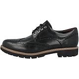 Clarks Batcombe Wing, Zapatos de Cordones Derby Hombre, Negro (Black Leather), 42 EU