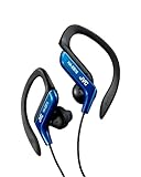 JVC HA-EB75-AN-U. Auriculares Deportivos con Gancho Regulable. Ajuste Seguro 5 Posiciones. Resistente a Salpicaduras. Sonido Potente con Graves. Cable 1,2m Forma de L Compatible con Smartphone.