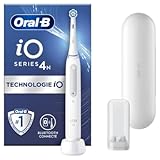 Oral-B iO 4N Cepillo de Dientes Eléctrico Blanco, con 1 Cabezal y 1 Estuche de Viaje, Diseñado por Braun