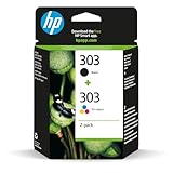 HP 303 3YM92AE - Cartuchos de tinta, negro y tricolor, auténtico, paquete de 2 unidades