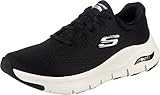 Skechers Arch Fit Big Appeal, Zapatillas Mujer, Black Mesh White Trim, 37 EU