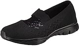 Skechers SEAGER POWER HITTER, Zapatillas para Mujer, Black Flat Knit, 38 EU