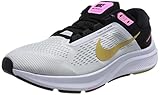 NIKE Air Zoom Structure 24, Sneaker Mujer, White Wheat Gold Black Pink Spell, 37.5 EU