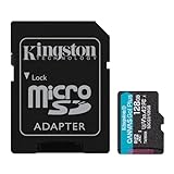 Kingston Canvas Go! Plus microSD Tarjeta de Memoria Categoria 10, UHS-I 128GB microSDXC 170R A2 U3 V30 Card con ADP