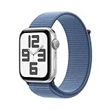 Apple Watch SE de 2.ª generación, 2023 [GPS] Smartwatch con Caja de Aluminio en Plata de 44 mm y Correa Loop Deportiva Azul Invierno. Monitor de entreno y sueño, Pantalla Retina, Neutro en Carbono