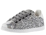 victoria Basket Tenis Glitter & Detalles Metalizados & Cordones Al Tono 112558 para Mujer Plata 39