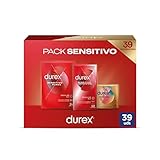 Durex Pack Preservativos Sensitivo Suave + Sensitivo Contacto Total + Real Feel Sin Latex, Pack Ahorro 39 condones