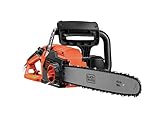 BLACK+DECKER CS2245-QS - Motosierra eléctrica 2200W, Espada 45 cm, Velocidad 12.5 m/s, Depósito de 150 ml, Interruptor de doble control, Tensor de cadena sin herramientas