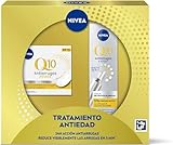 NIVEA Pack Rutina Antiedad Q10 Antiarrugas Power 4 semanas, set de cremas reafirmantes, caja de regalo con crema de día con FP15 (1 x 50 ml) y sérum tratamiento concentrado (1 x 15 ml)