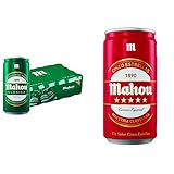 Mahou Clásica - Cerveza Dorada Lager, 4.8% Volumen de Alcohol - Pack de 24 Latas x 25 cl + 5 Estrellas - Cerveza Dorada Lager, Pack de 24 Latas x 25 cl - 5,5% Volumen de Alcohol