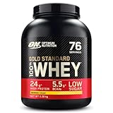 Optimum Nutrition Gold Standard 100% Whey, Proteína en Polvo para Recuperacíon y Desarrollo Muscular con Glutamina Natural y Aminoácidos BCAA, Sabor Crema de Banana, 76 Dosis, 2.28 kg