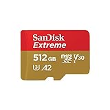 SanDisk 512GB Extreme tarjeta microSDXC + adaptador SD + RescuePro Deluxe hasta 190 MB/s con Clase A2 de rendimiento de las aplicaciones UHS-I Class 10 U3 V30