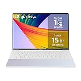 LG Gram STYLE 14Z90RS-G.AD74B - Ordenador Portátil, 14 Pulgadas OLED FHD, Intel Core EVO i7 13ª Gen, Windows 11 Home, 32 GB RAM, 512GB SSD, 1Kg, 15 hr de Autonomía, White ICE